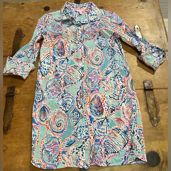 Womans Lilly Pulitzer Jupiter Island Tunic SHELL ME ABOUT IT  XXSMALL - Picture 5 of 9